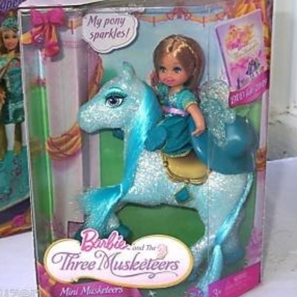 Barbie And The Three Musketeers Mini Kelly Doll - Teal *Rare* 2008 Discontinued